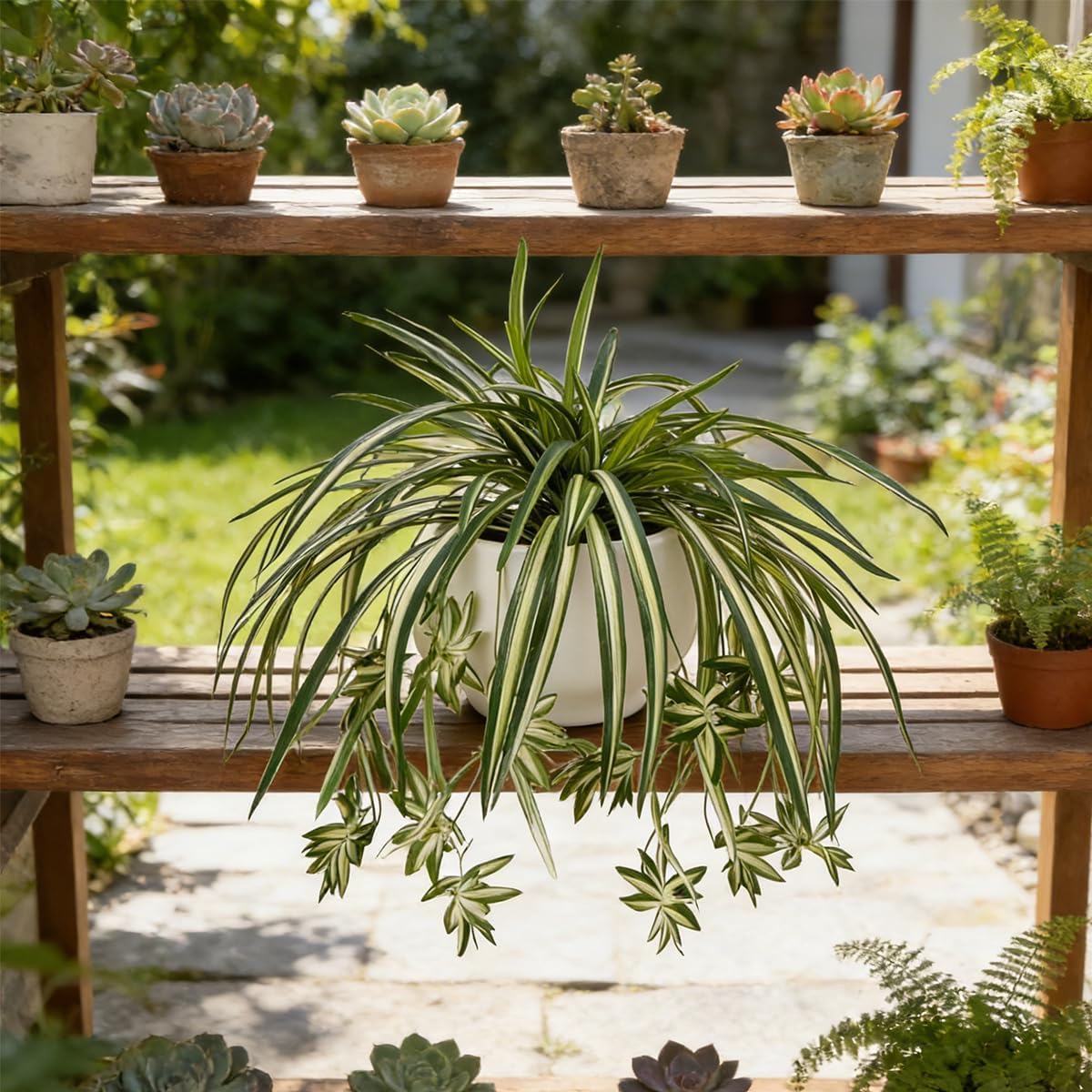 4 szt. Sztuczne wiszące roślin – Spider Plant Hanging recenzja i cena